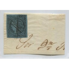 ARGENTINA 1856 GJ 1 CORRIENTES LA PRIMER ESTAMPILLA ARGENTINA EN MUY BONITO FRAGMENTO
